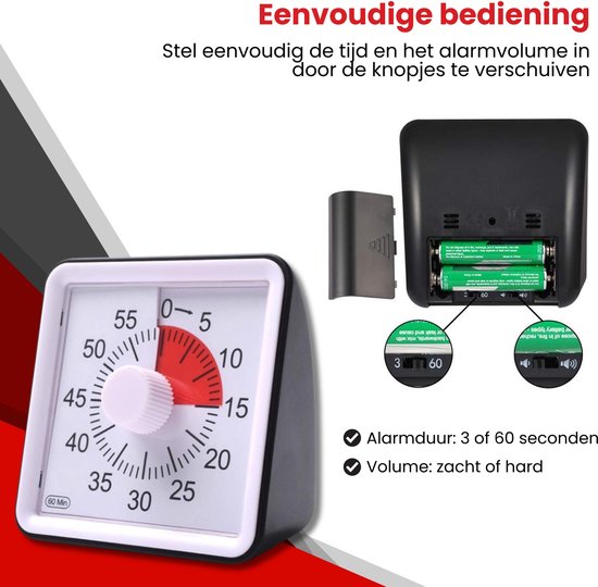 Leerklok voor Kinderen - Timer voor Kinderen - Timer Klok - Klok - Klok
