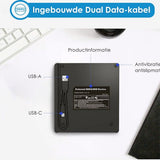 Vesfy Externe DVD-CD Speler en Brander - Compatibel met Windows, Mac en Linux - USB 3.0 Hoge Snelheid
