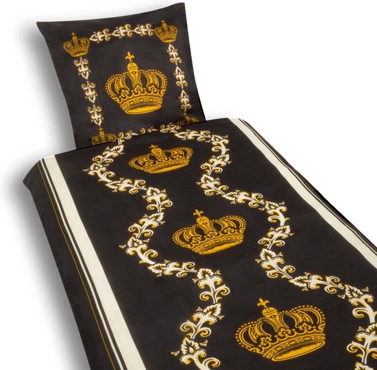 Hanse® Gouden kroon dekbedovertrek - 1 persoons - 135x200cm