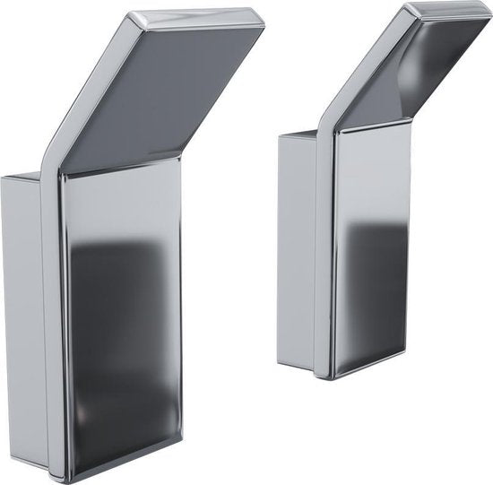 Luzzo® Piazzo Set van 2 Messing Handdoekhaken - chroom