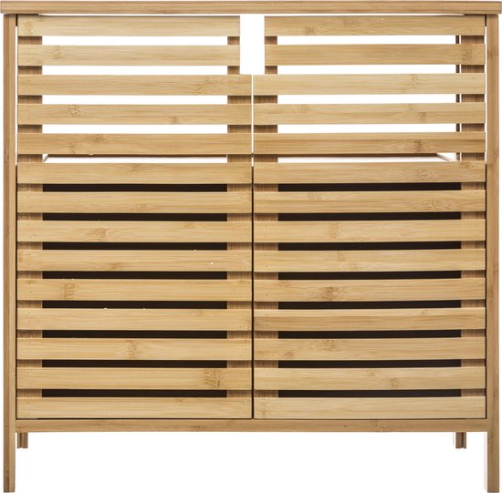 Sicela Wastafelonderkast met Uitsparing - 28x60x80 cm - Wastafelmeubel Bamboe