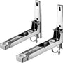 Magnetron Beugel - 2 Stuks - RVS - Verstelbare Muurbeugel Magnetron - Microwave Holder - Magnetron Rek - Magnetron Ophangbeugel - Magnetron Steun - Magnetron Wandsteun