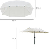 4goodz Duo-parasol 460x270 - brede XL parasol - Donkergrijs