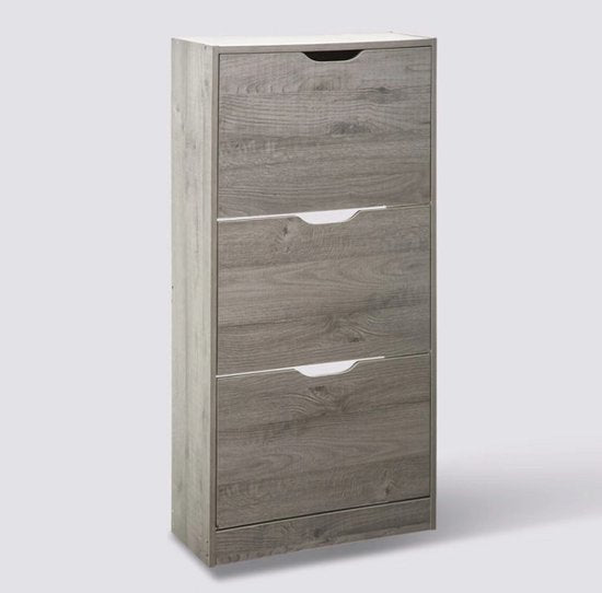 4goodz schoenenkast 3 lades 60x24x118 - voor 18 paar