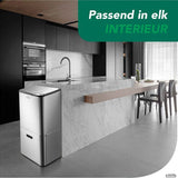 Luzzo Kansas Push Afvalscheidingsprullenbak 63 liter 3 bakken