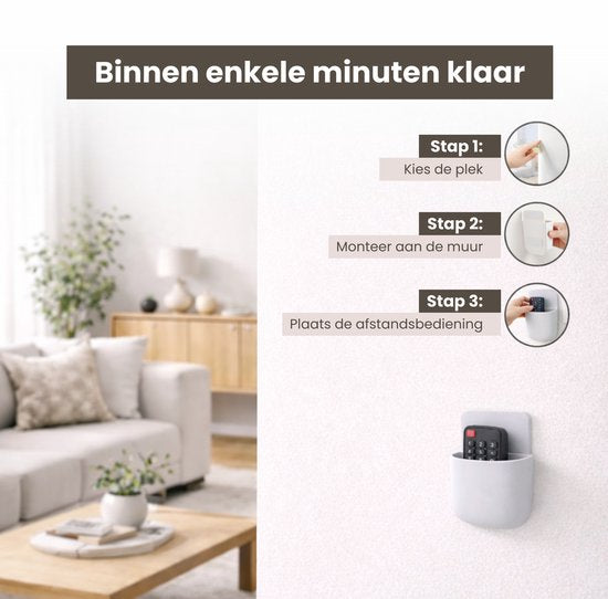 Afstandsbediening Houder- AB Houder - Remote Controll Holder - 3 9 11,5 - Set van 3 stuks