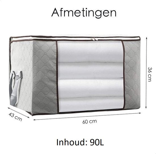 Hoogwaardige Opbergtas voor kleding – Organizer voor Dekbed – Opbergzak – Opberger voor Seizoenskleding – Zak om ruimte te besparen – Opslag voor dekbed en kleding – Bescherming voor Kleding – Oplossing voor Winterjassen