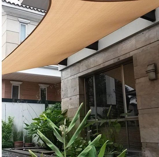 HanSe® Schaduwdoek Rechthoek Waterdoorlatend 5x8 m Zonnedoek