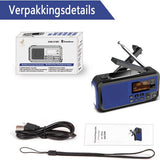 Noodradio Solar Opwindbaar - Powerbank Zonneenergie met - Noodpakket - Draagbare Radio