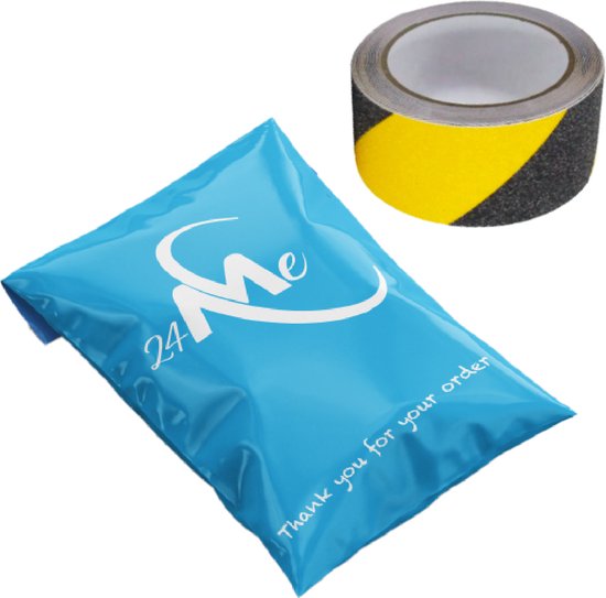 24ME® - Geel-Zwarte Antislip Waarschuwingstape – 5cm x 10 Meter – Veiligheidstape voor Trappen, Bedrijven of Thuis