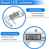 Digitale Schuifmaat - 150 mm Precisie Meting met LCD Display - Inclusief Opbergtas & Batterijen