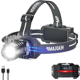 Hoofdlamp LED Oplaadbaar - Bewegingssensor & Rood Licht - 3600 Lumen - 6 lichtstanden- IPX6 Waterdicht - Voor Camping, Werk & Noodpakket