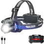 Hoofdlamp LED Oplaadbaar - Bewegingssensor & Rood Licht - 3600 Lumen - 6 lichtstanden- IPX6 Waterdicht - Voor Camping, Werk & Noodpakket