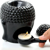 Buddha Kaarshouder - Waxinelicht houder - Aroma kaars - Waxinelichthouder Keramiek - Theelichthouder - Aroma Theelicht - Buddha Beeld