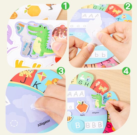 DMG Supply Alfabet Speelboek - Engelstalig Busy Book - Montessori Speelgoed - Educatief Speelgoed - Letters en Dieren