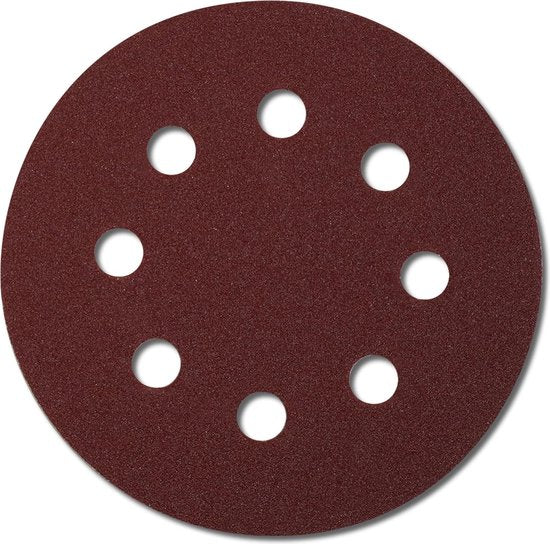 Rodopi® 100x gemengd schuurpapier 115 mm - 8-gats excentrische schuurmachine