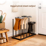 Laarzenrek - Voor 6 paar - Zwart - Schoenenrek Laarzen - Laarzenstandaard