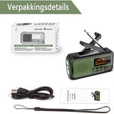 Noodradio Solar Opwindbaar - Powerbank Zonneenergie met - Noodpakket - Draagbare Radio