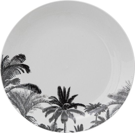 6-persoons Ontbijtborden set Porselein Bota 19 cm - Wit/Zwart