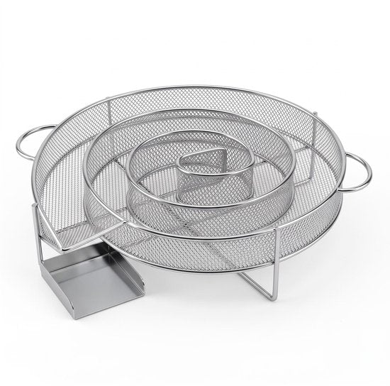 Rookgenerator voor Koud Roken – Cold Smoke Generator – Rookspiraal voor BBQ & Smoker – RVS – Ø 20 cm – Tot 7 Uur Rook – Voor Vlees, Vis & Kaas