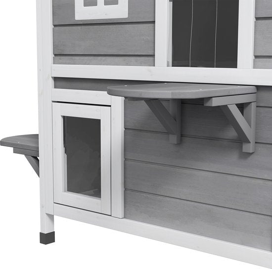 Houten Kattenhuis 78x55x91 cm Waterdicht
