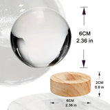 DMG Supply 3D Kristallen Bol Lamp - USB Oplaadbaar - LED Lamp - Nachtlamp - Tafellamp - Bureaulamp