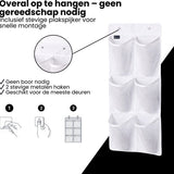 Schoenenkast Hangend - Schoenenzak 6 vakken - Opbergen van Schoenen aan Deur - Schoenenzak Wit - Oplossing voor rondslingerende schoenen - Hoogwaardige Schoenenkast