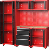 Feistos Gereedschapswand Hoog Juno 2- 46x198x198 cm - Zwart/Rood