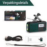 Draagbare NoodRadio Solar Opwindbaar - Powerbank Zonneenergie met - Noodpakket - Draagbare Radio