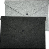 Aktetas Vilt - 2 Stuks - Lichtgrijs & Donkergrijs - Documenten Houder A4 - Laptopsleeve - Documentenmap - Documententas - Sleeve voor Documenten