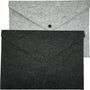 Aktetas Vilt - 2 Stuks - Lichtgrijs & Donkergrijs - Documenten Houder A4 - Laptopsleeve - Documentenmap - Documententas - Sleeve voor Documenten