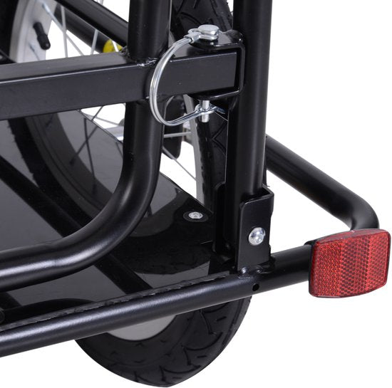 Aanhangwagen koppeling transportaanhanger fietskar bolderwagen zwart