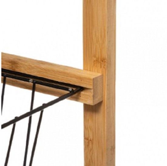 5Five® keukentrolley 4 schappen Bamboe - 40x22x83 cm - Zwart/Bruin