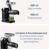 Safecourt Kitchen Slowjuicer - Juicer - Groenten en Fruitpers - BPA-vrij - 700ml - Zwart