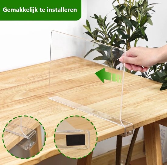 Plankverdeler - 12 Stuks - Transparant - Acryl - Kledingkast Organizer - Plank Organizer - Boekenstandaard - Plank Verdeler