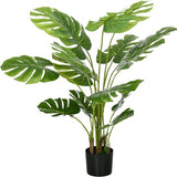 4goodz Kunstplant Monstera 120 cm Kunstplant met Pot en Mos