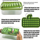 Sasemy - Ijsblokjes - 32 ijsblokjes - Ijsblokjes maker Deluxe - IJsblokjes vorm met bakje en deksel - IJsklontjes - Zomer - BPA vrij - Cocktails - Ijsjes - Smoothies - Sapjes - BBQ - Transparant - Niet vaatwasser bestendig