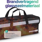 Goods&Co Accutas Ebike Brandveilig - Elektrische Fiets Accu Tas - Beschermhoes E-bike - 49 × 15 × 15 cm - Brandwerende Zak Fietsaccu - Hittebestendige Lipo Bag voor E Bike - Brandzak - Brandveiligheid– Accuhoes – Saver Hoes - Zwart
