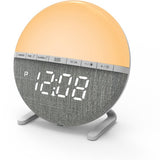 Wake Up Light Wekker – Sunrise Lichtwekker met Nachtlamp – Digitale Alarmklok met Snooze – Dimbare Nachtlamp & Zonsopgang Simulator – Oplaadbare Wekker Slaapkamer – 12-24h LED Klok