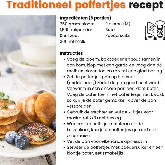 Poffertjespan – 19 poffertjes