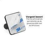 AKSA Home® Handdoekhaakjes Zelfklevend Vierkant 4 stuks - Handdoekhouder Zwart - Wandhaak - Haken - Ophanghaken