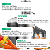 Safecourt Kitchen Sapcentrifuge - Juicer voor Groenten & Fruit - Grote Vulopening - 3 snelheden - 1200 Watt