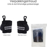 Fitness - Crossfit Polsband - 2 Stuks - Polsbandage Wrist Support Wraps - Pols Bandage Band - Bodybuilding Support - Gewichthef Straps - Krachttraining Lifting Workout Straps - Set Van 2 Stuks - Zwart-Grijs