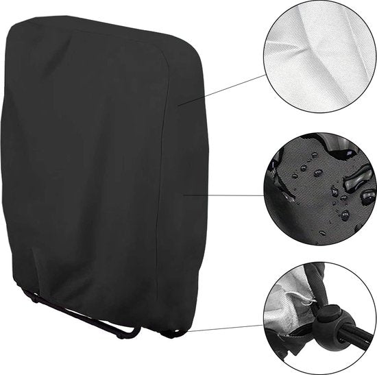 Beschermhoes voor Tuinstoel - 2 Stuks - Tuinstretcher beschermhoes - 110x71x34cm - Zwart - De ideale bescherming voor je tuinmeubelen