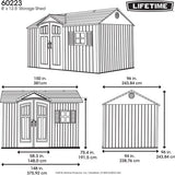 Lifetime - LG60223 - Tuinhuis - Tuinschuur - 239 x 244 x 381 cm