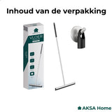 AKSA Home® Vloertrekker - Douchewisser - Trekker Douche - RVS Vloerwisser - met Steel - Zilver