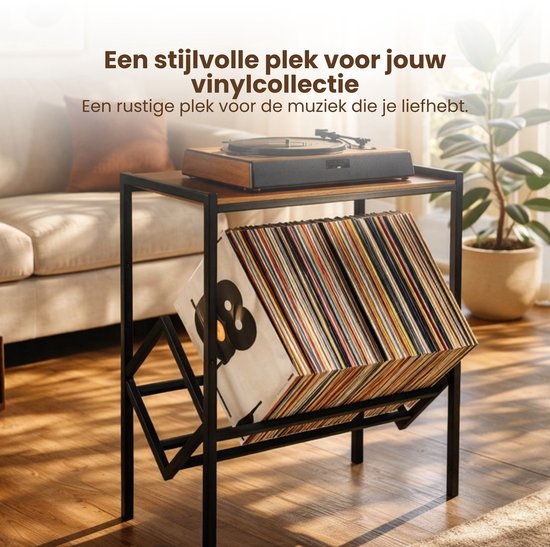 LP Opbergsysteem - Zwart met Hout