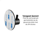 AKSA Home® Handdoekhaakjes Zelfklevend Rond 4 stuks - Handdoekhouder Zwart - Wandhaak - Haken - Ophanghaken