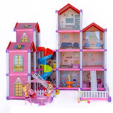DMG Supply Groot Poppenhuis - Hoog - Meerdere Verdiepingen - Poppen - Meubels