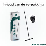 AKSA Home® Vloertrekker - Douchewisser - Trekker Douche - RVS Vloerwisser - met Steel - Zwart